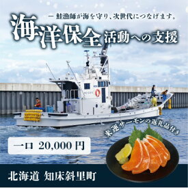 【ふるさと納税】【海洋保全活動への支援】来運サーモンのお礼品付き。知床斜里町の鮭漁師が海を守り、次世代につなげます。【配送不可地域：離島】【1605360】