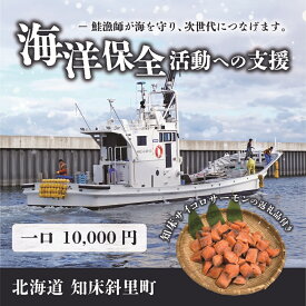 【ふるさと納税】【先行受付】【海洋保全活動への支援】サイコロサーモンのお礼品付き。知床の鮭漁師が海を守り、次世代につなげます。【配送不可地域：離島】