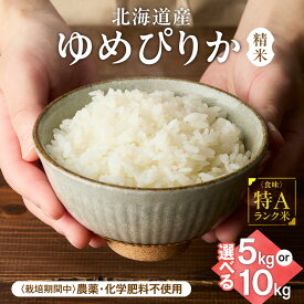 【ふるさと納税】【北海道産】ゆめぴりか 【選べる容量】5kg 10kg〈栽培期間中農薬・化学肥料不使用〉 精米 お米 おこめ ごはん 白米 北海道米 人気 ブランド米 北海道 斜里町