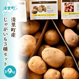 【ふるさと納税】【先行予約】清里町産じゃがいも3種セット＜計9kg＞（2025年10月中旬より順次発送） 【 ふるさと納税 人気 おすすめ ランキング 野菜 じゃがいも いも ジャガイモ イモ 旬 肉じゃが 食べ比べ セット 詰め合わせ 詰合せ 北海道 清里町 送料無料 】 KYSB013