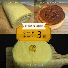 【ふるさと納税】3種のケーキセット 【 ふるさと納税 人気 おすすめ ランキング 菓子 洋菓子ロールケーキ スフレロールケーキ チーズケーキ レアチーズケーキ 北海道 佐呂間町 送料無料 】 SRMJ094