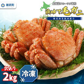 【ふるさと納税】北海道オホーツク 海産 訳あり　浜ゆで毛ガニ　2kg（冷凍）| 毛蟹 毛ガニ 毛がに　蟹 かに カニ 2kg オホーツク産 雄武町 雄武産 ふるさと納税 雄武 海産 海鮮 訳あり 浜茹で 冷凍【07129】