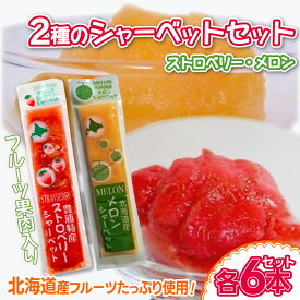 【ふるさと納税】北海道 豊浦町 いちご・メロンのシャーベット 6本×2種【 ふるさと納税 人気 おすすめ ランキング 果物 メロン めろん 果物 いちごイチゴ 苺 国産いちご イチゴシャーベット メロンシャーベット 食べ比べ おいしい 美味しい 甘い 送料無料 】TYUN014