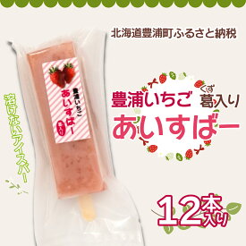【ふるさと納税】北海道 豊浦町 いちご アイス バー 12本【 ふるさと納税 人気 おすすめ ランキング 果物 メロン めろん 果物 いちごイチゴ 苺 国産いちご いちごアイス おいしい 美味しい 北海道 豊浦町 送料無料 】TYUN021