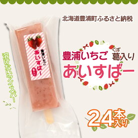 【ふるさと納税】北海道 豊浦町 いちご アイス バー 24本【 ふるさと納税 人気 おすすめ ランキング 果物 メロン めろん 果物 いちごイチゴ 苺 国産いちご いちごアイス おいしい 美味しい 北海道 豊浦町 送料無料 】TYUN022
