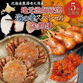 【ふるさと納税】【定期便5回】海鮮地元漁師厳選 噴火湾産 海の幸 スペシャル 北海道 豊浦 うに いくら 毛ガニ【 ふるさと納税 人気 おすすめ ランキング 魚介類 カニ 毛がに 毛蟹 魚介類 うに 雲丹 えび いくら 定期便 おいしい 美味しい 甘い 送料無料 】TYUR028