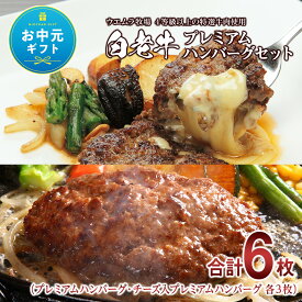 【ふるさと納税】【お中元ギフト】ウエムラ牧場の白老牛 プレミアムステーキハンバーグセット和牛 牛肉 加工肉 ハンバーグ チーズ 肉料理 惣菜 チーズハンバーグ 北海道ふるさと納税 白老 ふるさと納税 北海道 クリスマス