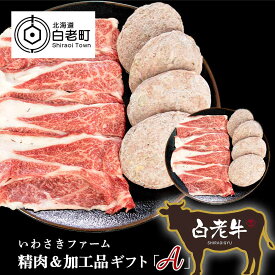 【ふるさと納税】 いわさきファーム精肉&加工品ギフト「A」セット和牛 牛肉 スライス 加工肉 ハンバーグ 肉料理 惣菜 北海道ふるさと納税 白老 ふるさと納税 北海道 クリスマス