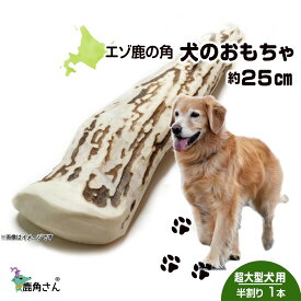 【ふるさと納税】鹿の角 エゾシカ 犬のおもちゃ 『鹿角さん』 超大型犬用　半割り　1本 CB039犬 ペット おもちゃ 鹿角 エゾシカ ドッグガム 北海道 北海道ふるさと納税 白老 ふるさと納税 北海道