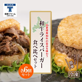 【ふるさと納税】和牛 ライスバーガー 食べ比べ 12個セット＜徳寿＞白老牛 黒毛和牛 バーガー ライスバーガー 牛肉 北海道 肉料理 惣菜 北海道ふるさと納税 白老 ふるさと納税 北海道