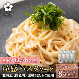 【ふるさと納税】 たらこクリームパスタソース 8パック 北海道 国産 濃厚 たらこパスタソース たらこパスタ たらこソース 惣菜 レトルト クリーム 北海道ふるさと納税 白老 ふるさと納税 北海道
