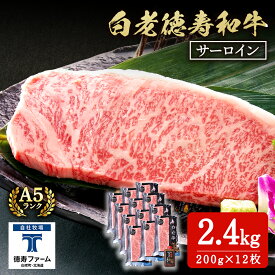 【ふるさと納税】白老牛 サーロイン ステーキ 200g×12枚 （2.4kg） 特製ソース付き 和牛 牛肉 ギフト 北海道＜徳寿＞ BJ063北海道ふるさと納税 白老 ふるさと納税 北海道
