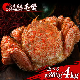 【ふるさと納税】毛蟹 ボイル済み 冷凍 選べる1尾～5尾セット 1尾約800g BM284ボイル 毛がに 毛ガニ 毛蟹 ボイル 蟹 カニ 北海道ふるさと納税 白老 ふるさと納税 北海道 年末
