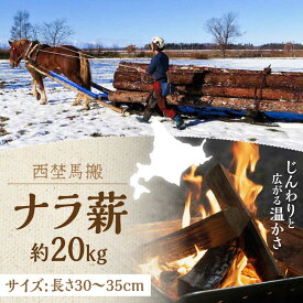 【ふるさと納税】乾燥 ナラ薪 20kg《厚真町》【西埜馬搬】 薪 まき 薪ストーブ 燃料 木材 ストーブ キャンプ 焚き火 焚火 北海道 [AXBE001]