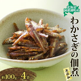 【ふるさと納税】洞爺湖・わかさぎの佃煮400g(100g×4袋)　【魚貝類・ワカサギ・加工食品・わかさぎ・佃煮・400g】