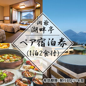 【ふるさと納税】洞爺湖畔亭 ペア宿泊券(1泊2食付) 旅行 温泉 観光地 温泉 露天風呂 旅 宿泊券 宿 ホテル お食事 バイキング 和洋中 送料無料 北海道 洞爺湖町 　お届け：2027年3月末まで
