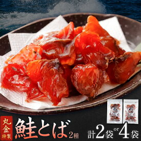 【ふるさと納税】鮭とば 2種 セット 選べる 2袋 4袋 計160g～320g プレーン ちょい辛 丸金金村商店 北海道 日高町産 鮭 サケ 珍味 おつまみ 酒の肴 ノンスモーク 風干し 魚介 海鮮 海の幸 魚 産地直送 小分け 保存食 備蓄 送料無料 《90日以内に出荷予定(土日祝除く)》