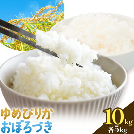 【ふるさと納税】令和7年度 ゆめぴりか＆おぼろづき 食べ比べセット 各5kg 計10kg 田中農園 《30日以内出荷予定(土日祝除く)》北海道 日高町 食べ比べ セット 米 こめ コメ 白米 白飯 ご飯 ごはん ふっくら つややか 豊かな甘み ほどよい粘り 日高町米 お米