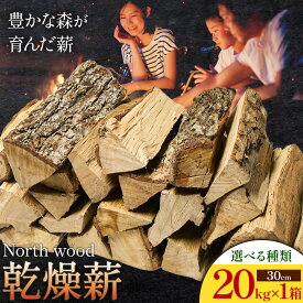 【ふるさと納税】North wood 乾燥薪 30cm 20kg 選べる 種類 株式会社いさい《30日以内に出荷予定(土日祝除く)》北海道 日高町 薪 乾燥 アウトドア キャンプ 薪ストーブ 焚火