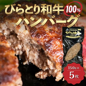 【ふるさと納税】【平取町産じゃんけんぽん特製】びらとり和牛100%ハンバーグ 5枚~10枚 ふるさと納税 人気 おすすめ ランキング びらとり和牛 肉 ハンバーグ 北海道 平取町 送料無料 BRTF001