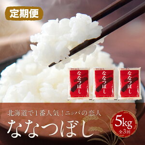 【ふるさと納税】【定期便】北海道で1番人気!「ニシパの恋人」ななつぼし5kg 年×3回 ふるさと納税 人気 おすすめ ランキング ニシパの恋人 ななつぼし お米 米 ご飯 白米 おいしい 北海道