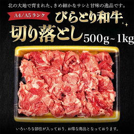 【ふるさと納税】【A4/A5ランク黒毛和牛】びらとり和牛切り落とし500g ふるさと納税 人気 おすすめ ランキング びらとり和牛 黒毛和牛 和牛 肉 すき焼き 北海道 平取町 送料無料 BRTB012