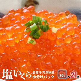 【ふるさと納税】【サーモンフィレー付】北海道日高産 塩いくら小分けパック(60g×21)[15-544] 北海道 浦河 日高産 ふるさと納税 北海道産 北海道日高産 いくら 塩いくら 小分け サーモン フィレー サクラマス 送料無料