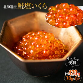 【ふるさと納税】小分けで便利！鮭塩いくら(70g×6)[02-1061] 北海道 浦河 ふるさと納税 いくら 塩いくら 小分け 日高産 送料無料
