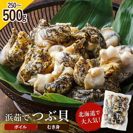 【ふるさと納税】北海道産 浜茹でつぶ貝 むき身 ボイル 内容量が選べる ( 250g 500g ) つぶ貝 灯台つぶ 塩ゆで 冷凍 国産 ツブ貝 アヒージョ つまみ 貝 刺身 海鮮 魚介 北海道 えりも町