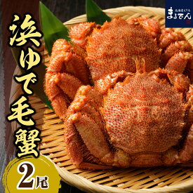 【ふるさと納税】浜ゆで 毛蟹 1.3kg ( 650g × 2尾 ) えりも マルデン かに 蟹 カニ 厳選 浜茹で 毛ガニ ボイル 毛がに 魚介 海鮮 海産物 人気 送料無料