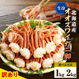 【ふるさと納税】訳あり 生 オオズワイガニ 脚 ( 選べる : 1kg / 2kg ) / おおずわいがに 大ずわいがに 蟹 カニ かに かに爪 ずわい蟹 かに鍋 かにしゃぶ 冷凍 冷凍便 魚介 魚介類 海産物 北海道産 国産 北海道 えりも町