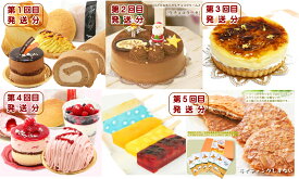 【ふるさと納税】 北海道 新ひだか町からスイーツ 定期便 (全5回）9月から5回発送 定期便　 パーティ クリスマス ケーキ ホール チョコ キャラメル シフォン ロールケーキ スイートポテト どら焼き りんご シブースト 苺 モンブラン 大福 アイス キャンディー 葛 くずバー