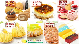 【ふるさと納税】 北海道 新ひだか町から スイーツ 定期便 （全5回） 1月から5回発送 パーティ チョコレート ケーキ キャラメル シフォン ロールケーキ スイートポテト どら焼き りんご シブースト 苺 チーズケーキ モンブラン 大福 レモン 葛 アイス サブレ