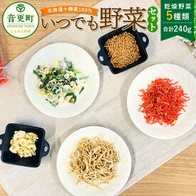 【ふるさと納税】北海道十勝産100％！いつでも野菜セット（乾燥野菜） 5種類 合計240g にんにく 長ねぎ 大豆 にんじん 大根 長ネギ 葱 ねぎ ネギ だいず 豆 まめ ダイコン だいこん 人参 ニンジン やさい 野菜 セット 詰め合わせ 十勝 常温