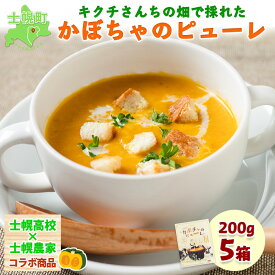 【ふるさと納税】北海道 キクチさんちの畑で採れたカボチャのピューレ 200g×5箱 かぼちゃ カボチャ 南瓜 士幌高校 野菜 牛乳 加工品 ポタージュ作り お菓子作り 料理 クッキング お取り寄せ 送料無料 十勝 士幌町 12000円