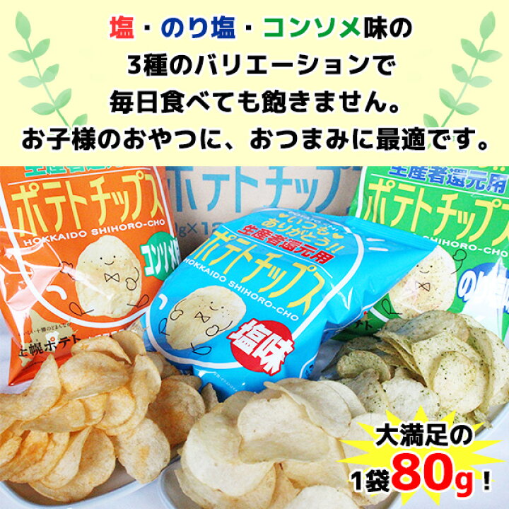 楽天市場 ふるさと納税 北海道 ポテトチップス 塩 のり塩 コンソメ 食べ比べ 3種 12袋 計36袋 セット お菓子 菓子 ポテト スナック おやつ ポテチ のりしお うす塩 じゃがいも ジャガイモ お取り寄せ まとめ買い 詰め合わせ 詰合せ 送料無料 十勝 士幌町 円