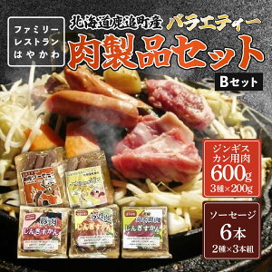 【ふるさと納税】バラエティー肉製品セットB 【 ふるさと納税 人気 おすすめ ランキング ジンギスカン 豚ジンギスカン ラムジンギスカン えぞ鹿ジンギスカン ソーセージ ラム肉ジンギスカ