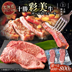 【ふるさと納税】【選べる容量400g～800g】十勝彩美牛 サーロインステーキ | 株式会社上田精肉店[BNAM021]
