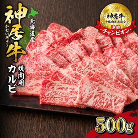 【ふるさと納税】佐藤さんちの神居牛 焼肉用カルビ500g 北海道 清水町 送料無料