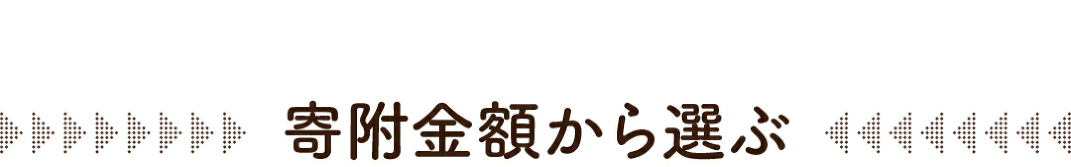 寄附金額から選ぶ