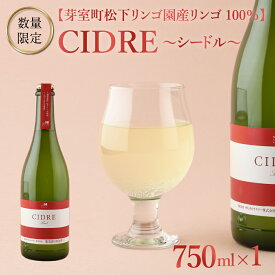 【ふるさと納税】★数量限定★ シードル：CIDRE【芽室町松下リンゴ園産リンゴ100％】750ml×1本(箱入) 北海道 十勝 芽室町