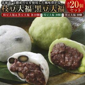 【ふるさと納税】訳あり 選べる種類 北海道・十勝産の豆を使用した風味豊かな枝豆大福（粒あん）・黒豆大福（粒あん） 計20個 枝豆大福 / 黒豆大福 / 2種セット（各10個） 大福 豆大福 和菓子 お菓子 おやつ スイーツ 枝豆 えだ豆 黒豆 あんこ 餡子 冷凍 送料無料 [009-0279]