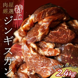 【ふるさと納税】選べる発送月 特上ジンギスカン 2.4kg（400g×6パック） ラム肉 タレ漬け 味付 ラム 羊肉 焼肉 BBQ 冷凍 お肉 北海道 十勝 更別村 【選べる発送月】 F21P-213var