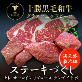 【ふるさと納税】十勝姫 ステーキづくし 5種セット 国産 黒毛和牛 グラスフェッドビーフ【配送不可地域：離島】【1479917】