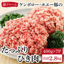 【ふるさと納税】色々なお料理に!ケンボロー・ホエー豚のひき肉2.8kg【配送不可地域：離島】【1396948】