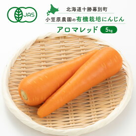 【ふるさと納税】小笠原農園の有機にんじん「アロマレッド」5kg【北海道十勝幕別】《2026年秋出荷先行予約》【 野菜 根菜 にんじん 人参 アロマレッド 北海道 幕別町 】　お届け：2026年9月下旬～11月下旬