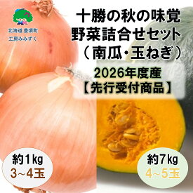 【ふるさと納税】十勝の秋の味覚野菜詰合せ（南瓜・玉ねぎ）セット【2026年秋出荷】（先行受付）【工房みみずく】" 北海道 十勝 豊頃町 " 先行予約 予約 特産 農家直送 数量限定 送料無料 かぼちゃ カボチャ たまねぎ ジャガイモ 芋