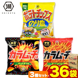 【ふるさと納税】湖池屋 「のり塩・カラムーチョセット」(各12袋×1箱) 本別町観光協会 送料無料《60日以内に出荷予定(土日祝除く)》北海道 本別町 ポテト ポテトチップス 菓子 スナック スナック菓子 食べ比べ