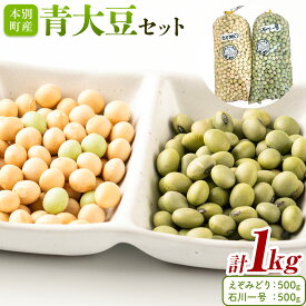 【ふるさと納税】大豆 本別産青大豆 えぞみどり 石川一号 セット 石上農場《12月上旬-2月下旬頃出荷》北海道 本別町 豆 大豆 青大豆 本別町産