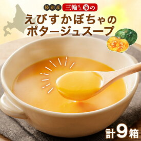 【ふるさと納税】北海道 十勝 完熟 えびすかぼちゃ ポタージュスープ 160g 9箱 かぼちゃ スープ 陸別町　お届け：2025年10月中旬～2026年8月上旬まで